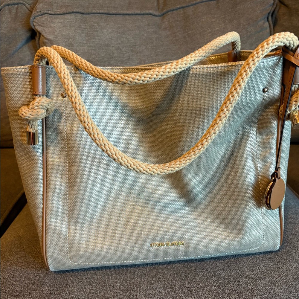 Michael Kors Tan Tote Bag with Rope Handles
